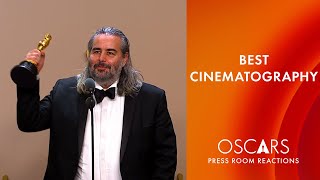 Best Cinematography | 'Oppenheimer' | Hoyte van Hoytema | Oscars 2024 Press Room Speech - előzetes eredeti nyelven